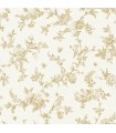 4072-70061 -Nightingale Wheat Floral Trail Wallpaper by Chesapeake