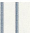 4072-70067 -Linette Navy Fabric Stripe Wallpaper by Chesapeake