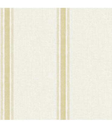 4072-70069 -Linette Wheat Fabric Stripe Wallpaper by Chesapeake