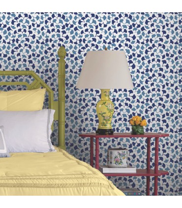 PSW1390RL - Navy Forest Glade Peel & Stick Wallpaper by Madcap Cottage