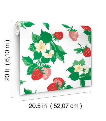 PSW1395RL - Pink Berry Nice Peel & Stick Wallpaper by Madcap Cottage