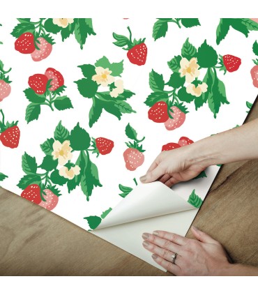 PSW1395RL - Pink Berry Nice Peel & Stick Wallpaper by Madcap Cottage