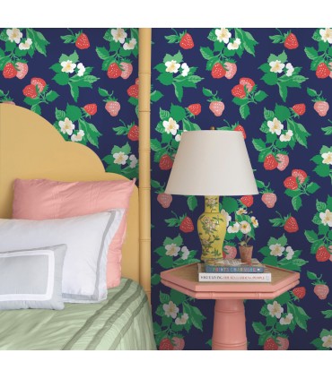PSW1396RL - Navy Berry Nice Peel & Stick Wallpaper by Madcap Cottage
