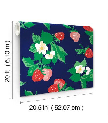 PSW1396RL - Navy Berry Nice Peel & Stick Wallpaper by Madcap Cottage