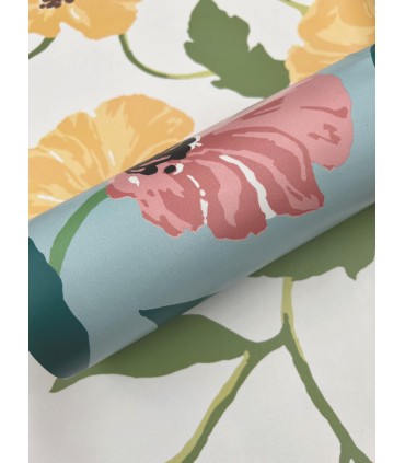 PSW1400RL - Sky Blue Jungle Garden Peel & Stick Wallpaper by Madcap Cottage