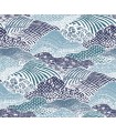 PSW1404RL - Navy Blue Shangri-La Peel & Stick Wallpaper by Madcap Cottage