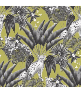 WLD53105W - Augustus Grey Jungle Cheetah Wallpaper by Ohpopsi Wild