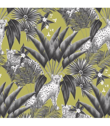 WLD53105W - Augustus Grey Jungle Cheetah Wallpaper by Ohpopsi Wild