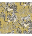 WLD53110W - Morris Mustard Tropical Jungle Wallpaper by Ohpopsi Wild