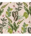 WLD53121W - Spirit Light Pink Tropical Foliage Wallpaper by Ohpopsi Wild