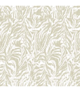 WLD53134W - Davy Taupe Zebra Wallpaper by Ohpopsi Wild