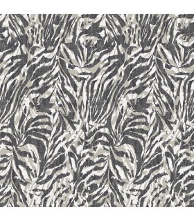 WLD53135W - Davy Charcoal Zebra Wallpaper by Ohpopsi Wild
