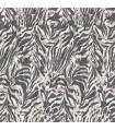WLD53135W - Davy Charcoal Zebra Wallpaper by Ohpopsi Wild