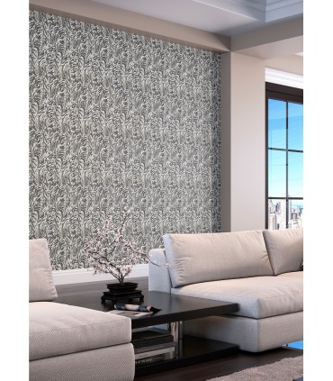 WLD53135W - Davy Charcoal Zebra Wallpaper by Ohpopsi Wild