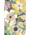 CEP50102W - Janis Mustard Floral Riot Wallpaper by Ohpopsi Concept