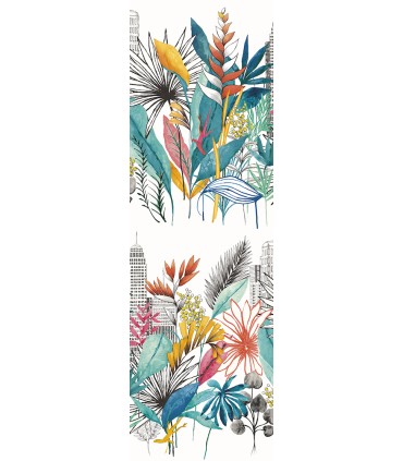 CEP50108W - Sierra Blue Urban Tropic Wallpaper by Ohpopsi Concept