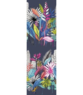 CEP50110W - Sierra Indigo Urban Tropic Wallpaper by Ohpopsi Concept