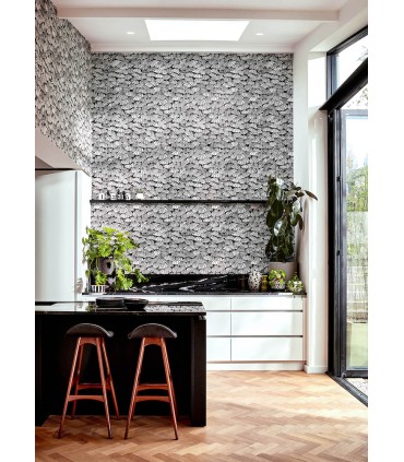 CEP50113W - Dara Black Jolly Brollies Wallpaper by Ohpopsi Concept