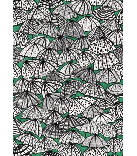 CEP50114W - Dara Green Jolly Brollies Wallpaper by Ohpopsi Concept