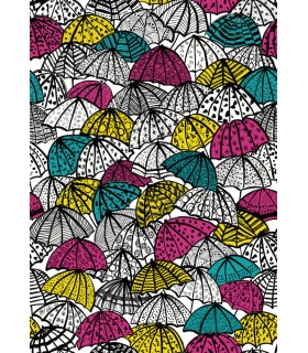 CEP50118W - Dara Fuschia Jolly Brollies Wallpaper by Ohpopsi Concept