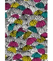 CEP50118W - Dara Fuschia Jolly Brollies Wallpaper by Ohpopsi Concept