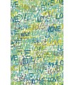 CEP50123W - Indio Teal Love Scribble Wallpaper by Ohpopsi Concept