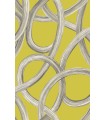 CEP50125W - Calix Chartreuse Twisted Geo Wallpaper by Ohpopsi Concept