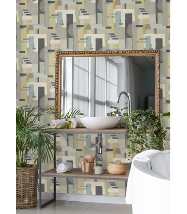 CEP50133W - Rhodes Neutral Blocs Wallpaper by Ohpopsi Concept