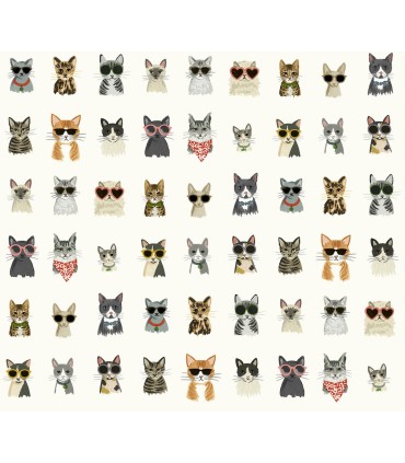 PSW1463RL - Cool Cats Peel & Stick Wallpaper by Rifle Paper