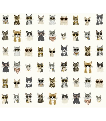 PSW1464RL - Cool Cats Peel & Stick Wallpaper by Rifle Paper