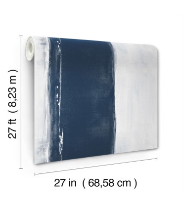CC1272 - Navy Ink Wash Wallpaper by Carol Benson Cobb