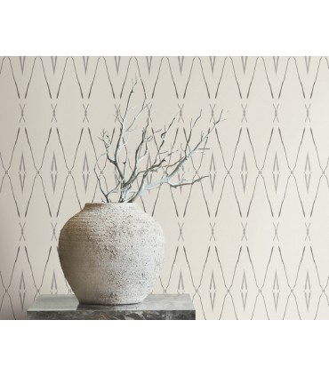 CC1281 - Savanna Artifact Silhouettes Wallpaper by Carol Benson Cobb