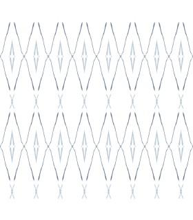 CC1284 - Indigo Artifact Silhouettes Wallpaper by Carol Benson Cobb