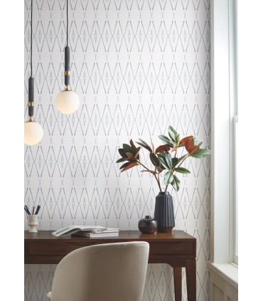 CC1284 - Indigo Artifact Silhouettes Wallpaper by Carol Benson Cobb