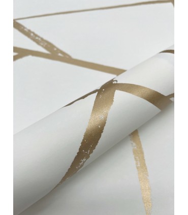 CC1294 - Gold Metallic Intersect Wallpaper by Carol Benson Cobb