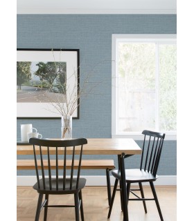 4080-26497 - Agave Denim Faux Grasscloth Wallpaper by A Street