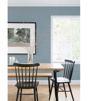 4080-26497 - Agave Denim Faux Grasscloth Wallpaper by A Street