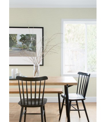 4080-24280 - Agave Light Yellow Faux Grasscloth Wallpaper by A Street