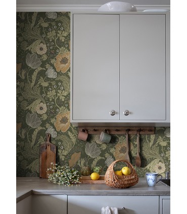 4080-44104 - Anemone Green Floral Wallpaper by A Street