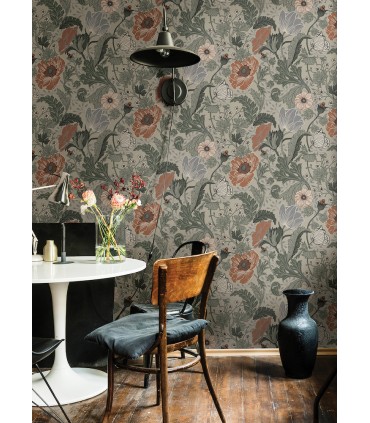 4080-33001 - Anemone Grey Floral Wallpaper by A Street