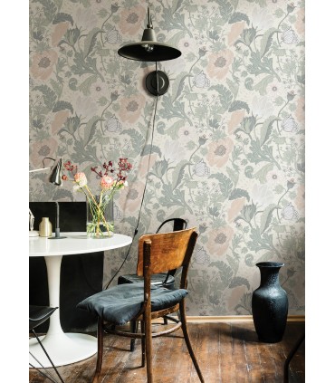 4080-33000 - Anemone Light Grey Floral Wallpaper by A Street