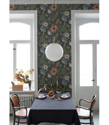 4080-33003 - Anemone Multicolor Floral Wallpaper by A Street