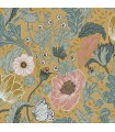 4080-33002 - Anemone Mustard Floral Wallpaper by A Street