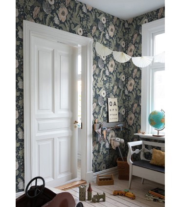 4080-44103 - Anemone Navy Floral Wallpaper by A Street