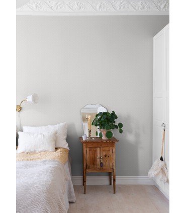 4080-15914 - Athena Light Grey Scalloped Botanical Wallpaper by A Street