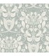 4080-83129 - Berit Blue Floral Crest Wallpaper by A Street