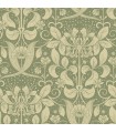 4080-83126 - Berit Green Floral Crest Wallpaper by A Street