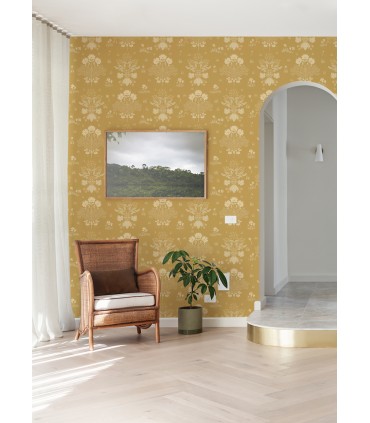 4080-83135 - Elda Gold Delicate Daises Wallpaper by A Street