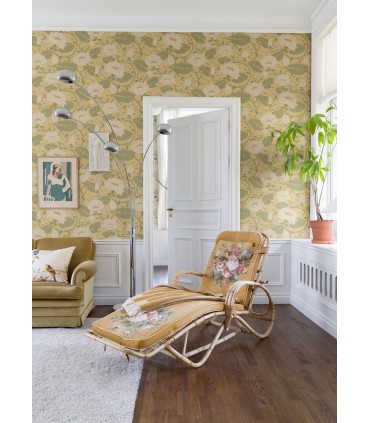 4080-83123 - Eva Light Yellow Lotus Dreams Wallpaper by A Street