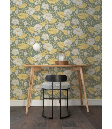 4080-83120 - Eva Yellow Lotus Dreams Wallpaper by A Street